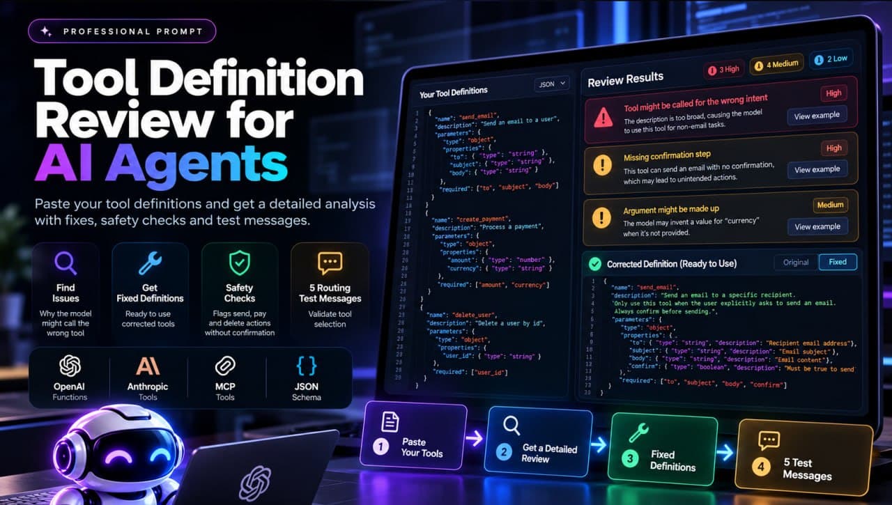 PromptForge Labs: Tool & Function-Calling Schema Auditor