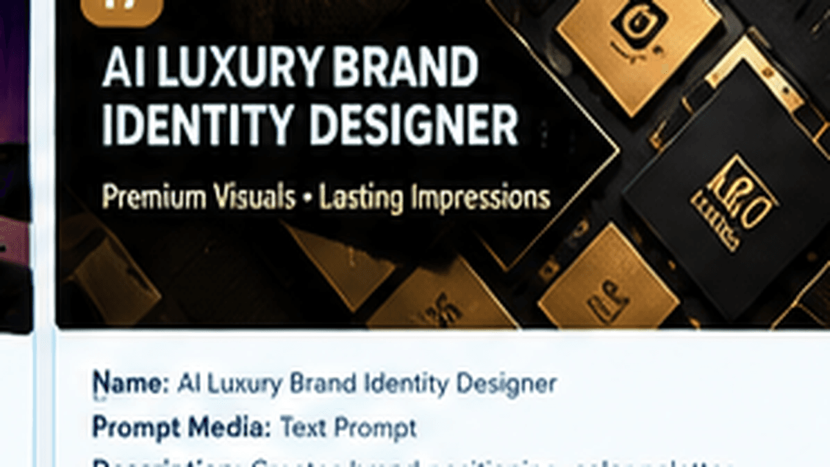AI Luxury Brand Identity Designer