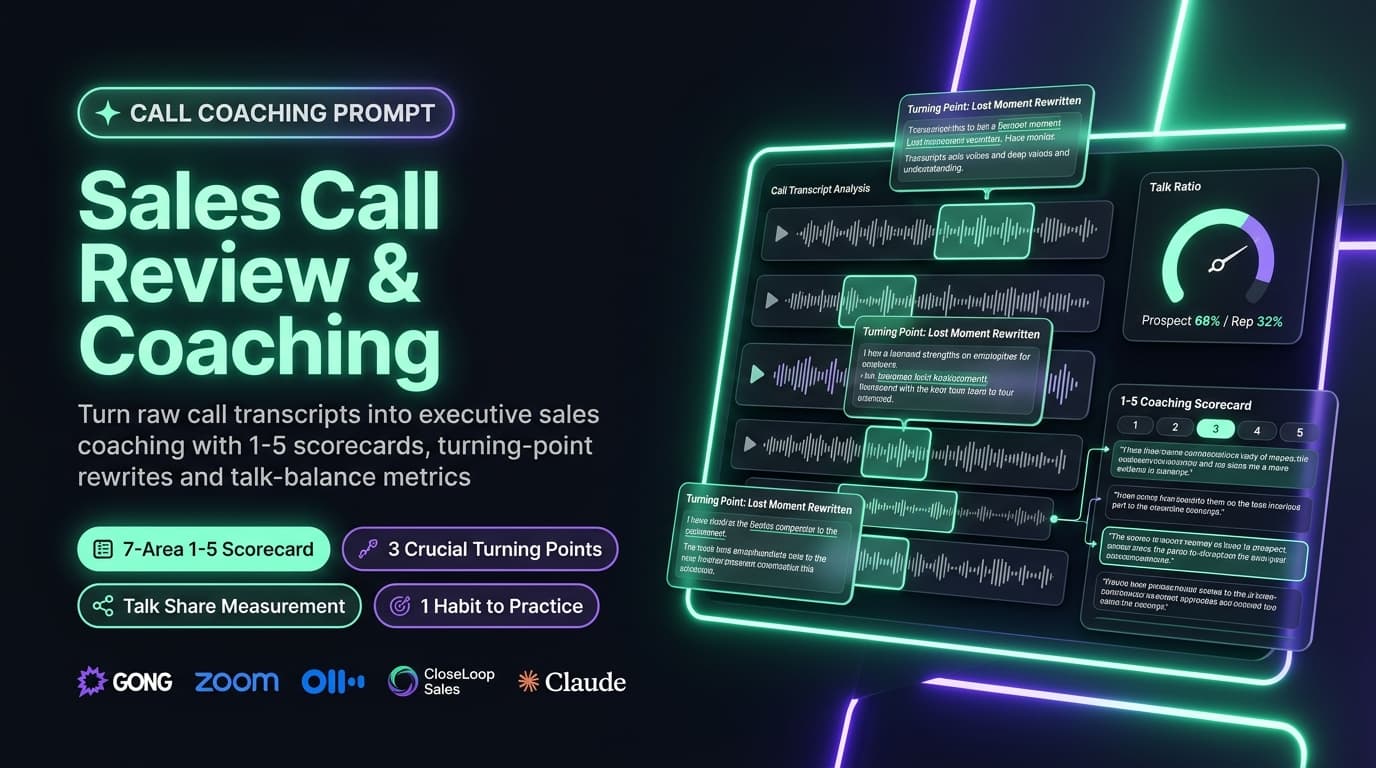CloseLoop Sales: Sales Call Review & Coaching