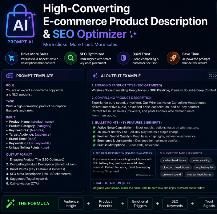 High-Converting E-commerce Product Description & SEO Optimizer
