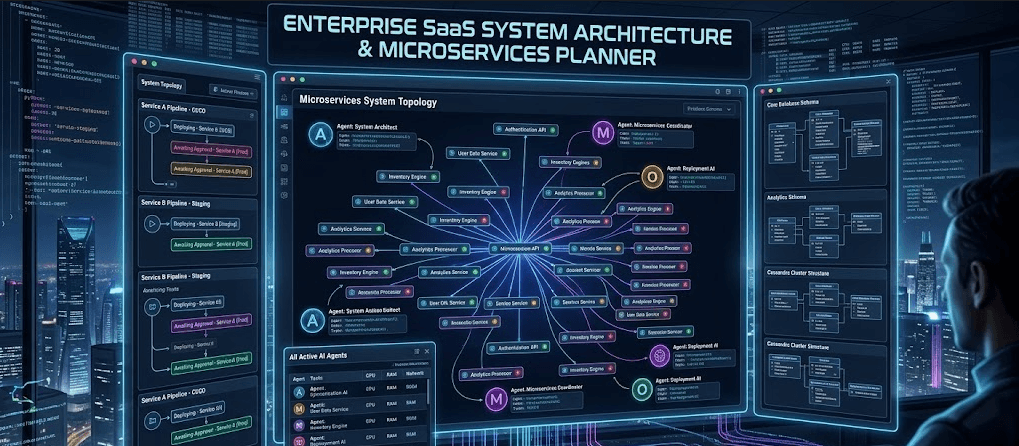 Enterprise SaaS System Architecture & Microservices Planner