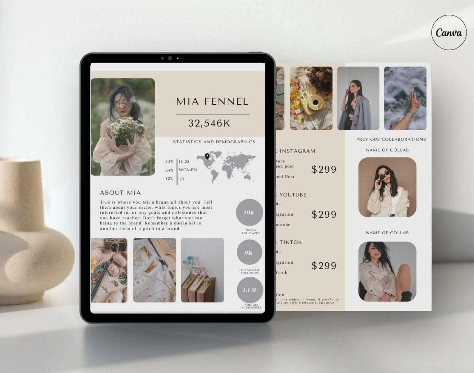 Influencer Media Kit & Brand Deal Designer