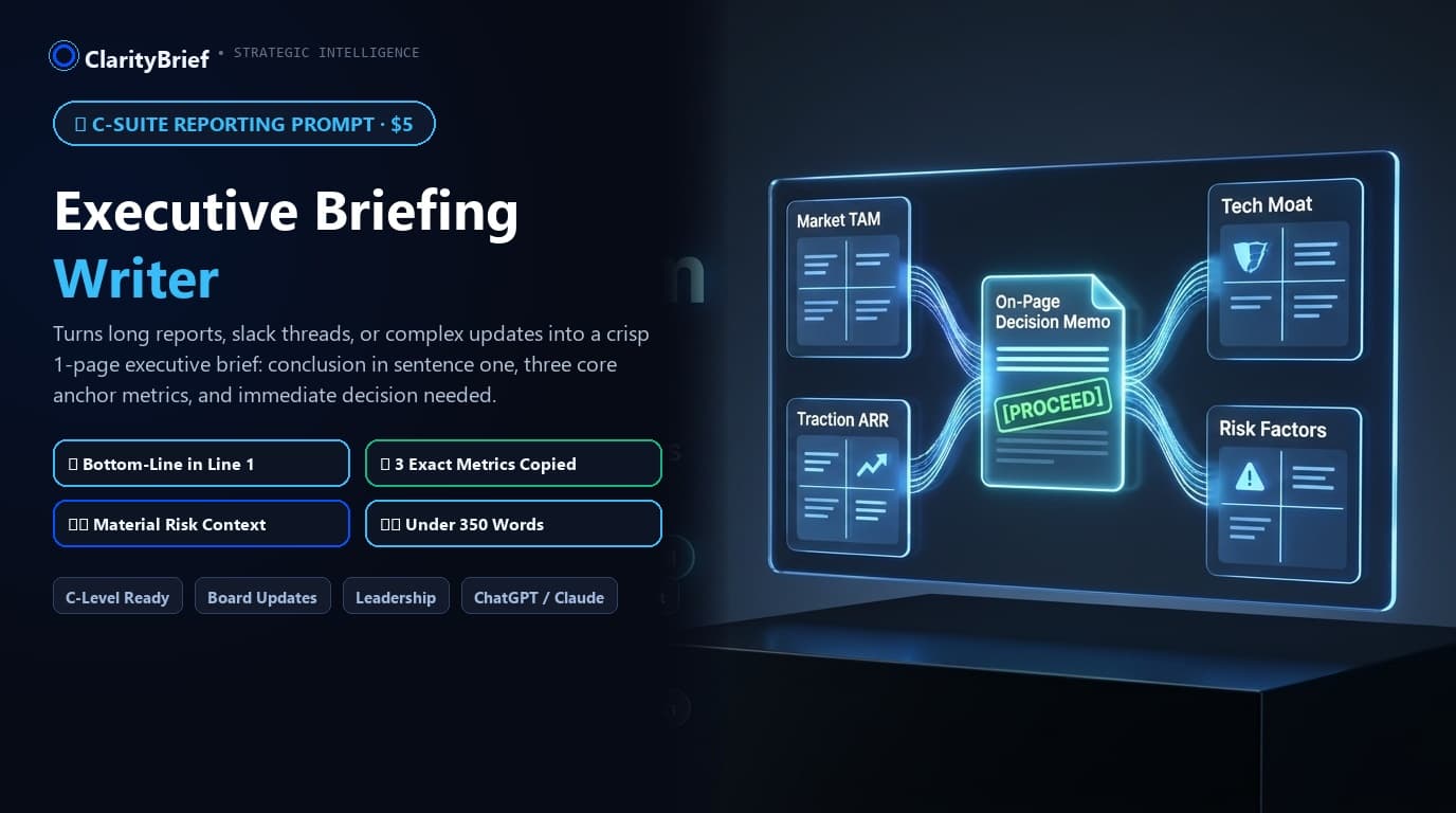ClarityBrief: Executive Briefing Writer