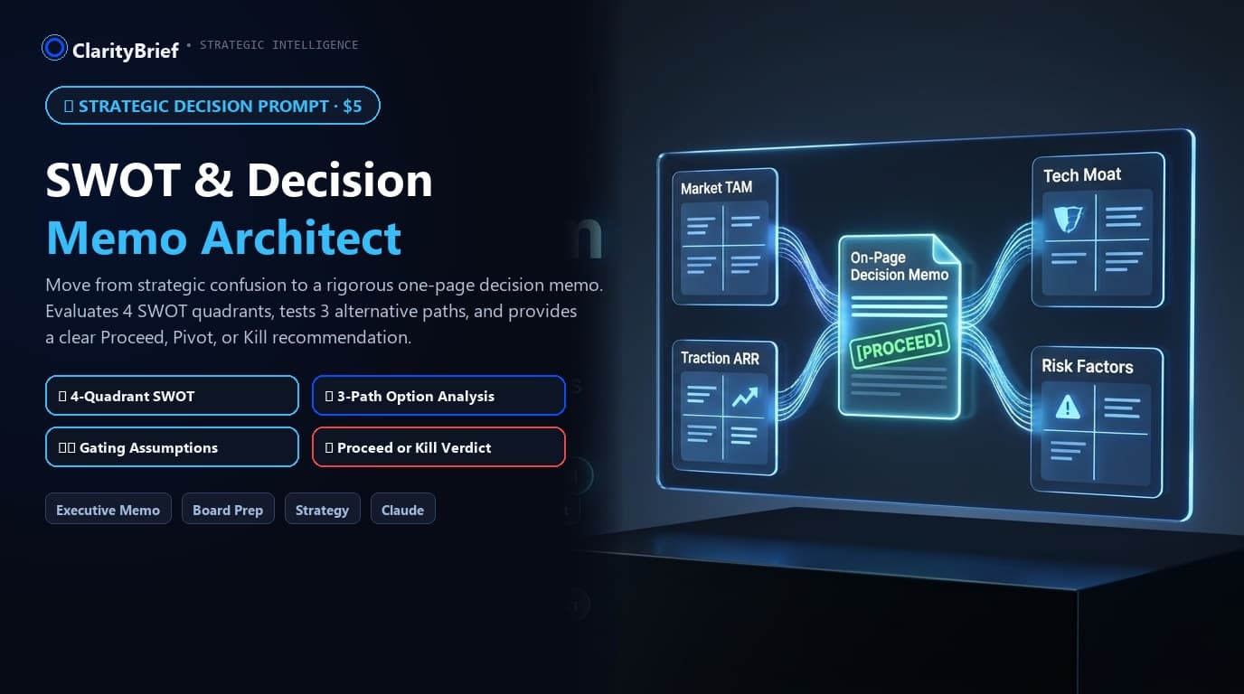 ClarityBrief: SWOT & Decision Memo