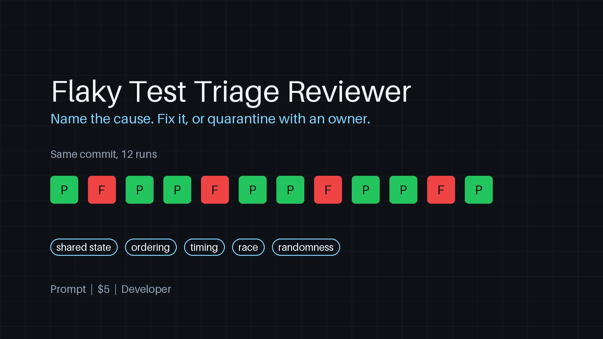 Flaky Test Triage Reviewer