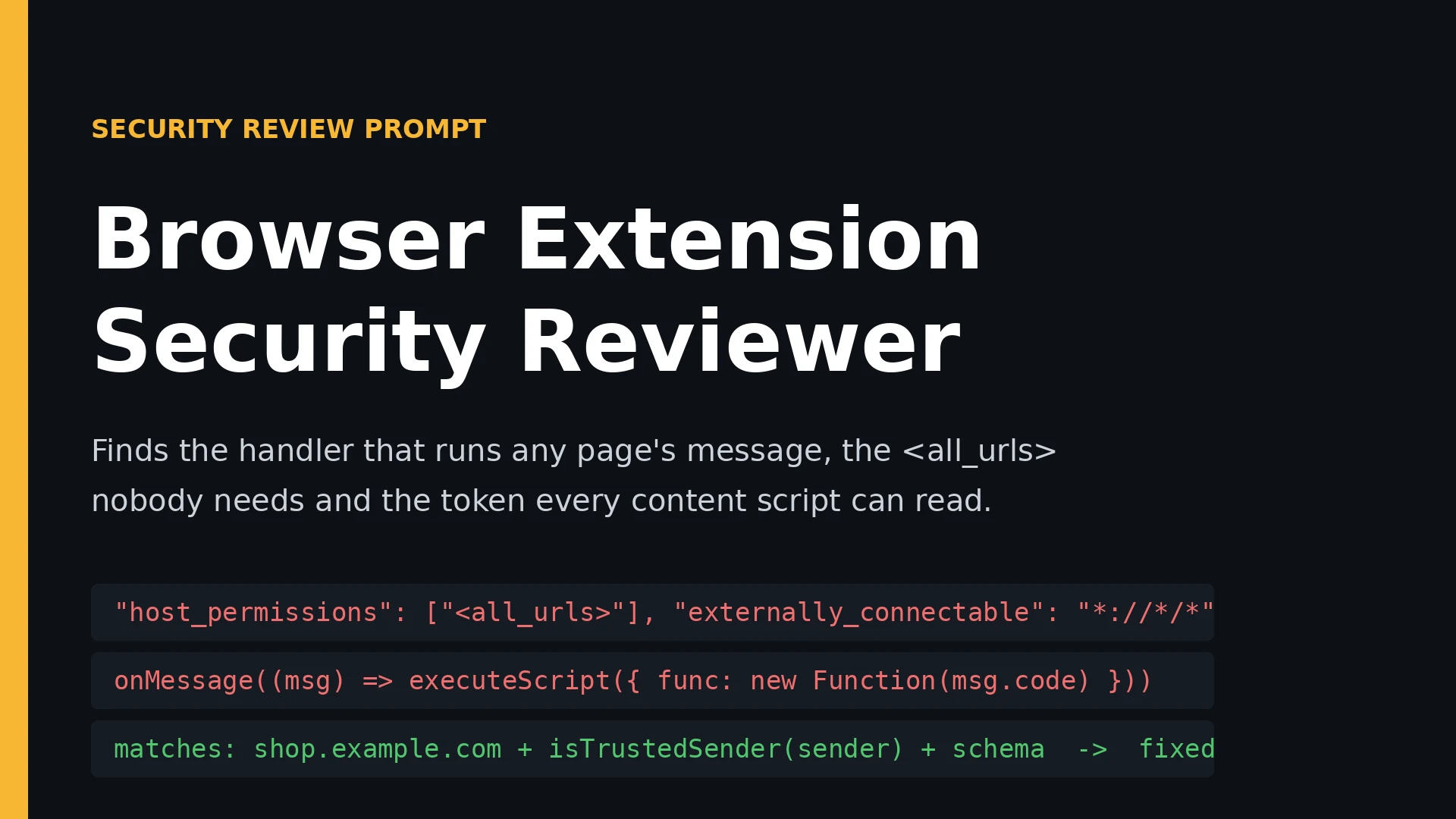 Browser Extension Security Reviewer